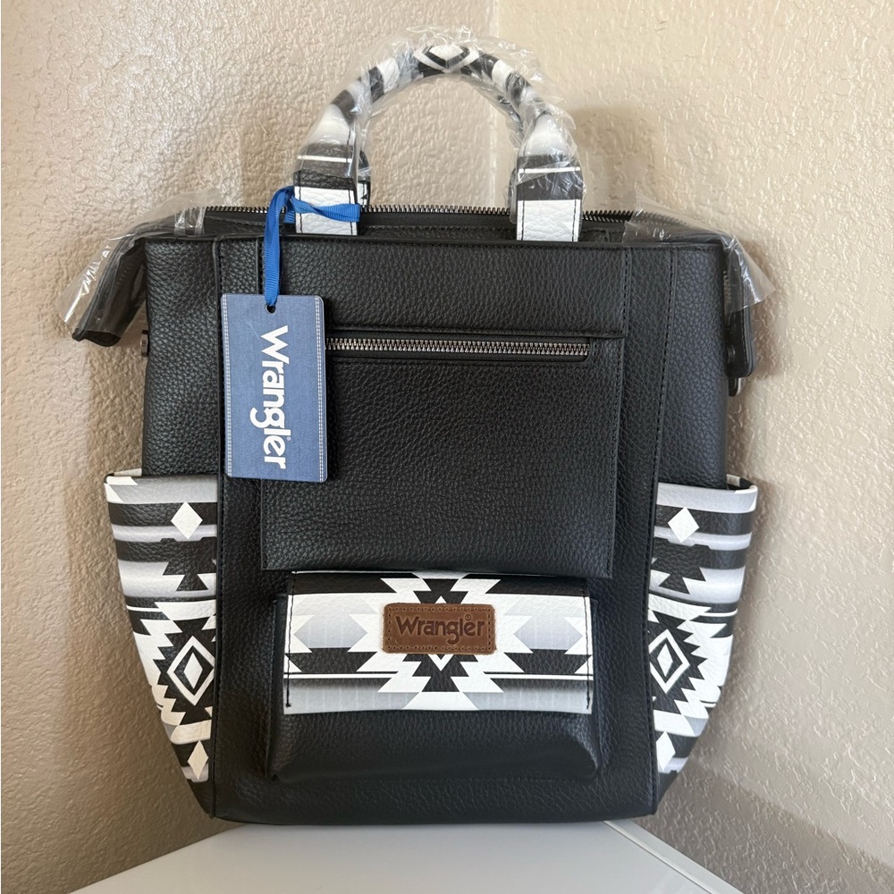 Brand New Wrangler Black & White Patterned Bag